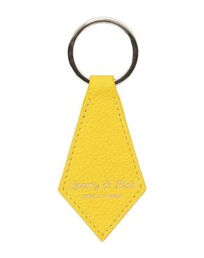 Sporty And Rich Sporty & Rich Woman Key Ring Yellow Size - Leather In Yellow
