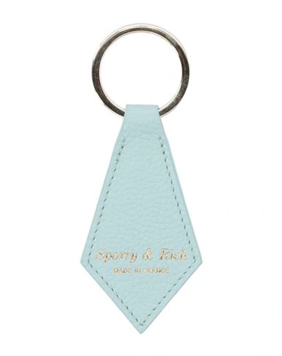 Shop Sporty And Rich Sporty & Rich Woman Key Ring Light Blue Size - Leather