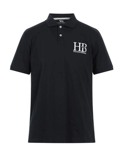 Shop Harmont & Blaine Man Polo Shirt Black Size Xl Cotton