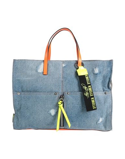 Shop Rebelle Rǝbelle Woman Handbag Blue Size - Textile Fibers