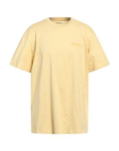 Shop Carhartt Man T-shirt Yellow Size Xl Cotton