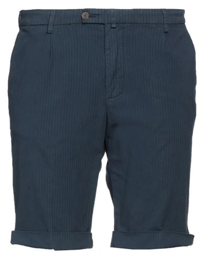 Shop Briglia 1949 Man Shorts & Bermuda Shorts Navy Blue Size 38 Cotton, Polyester, Elastane