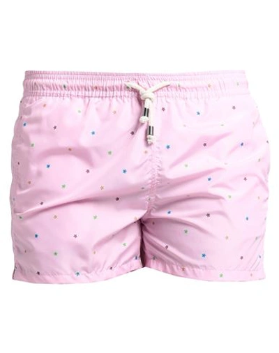 Shop Bastoncino Man Swim Trunks Pink Size 32 Polyester