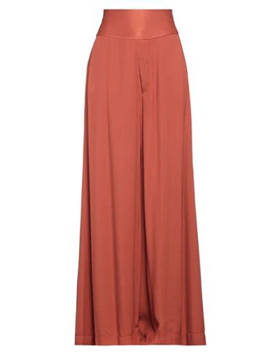 Même Road Woman Pants Rust Size 2 Viscose In Red