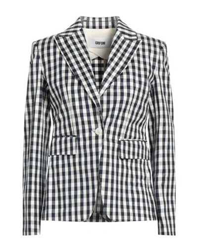 Mauro Grifoni Grifoni Woman Blazer Midnight Blue Size 10 Cotton, Polyester, Elastane In Blue
