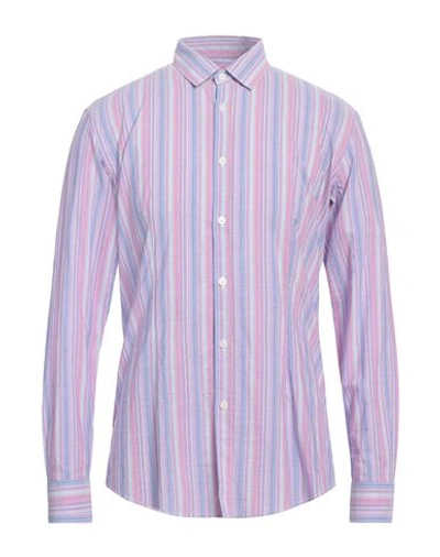 Shop Grey Daniele Alessandrini Man Shirt Lilac Size 17 ½ Cotton In Purple