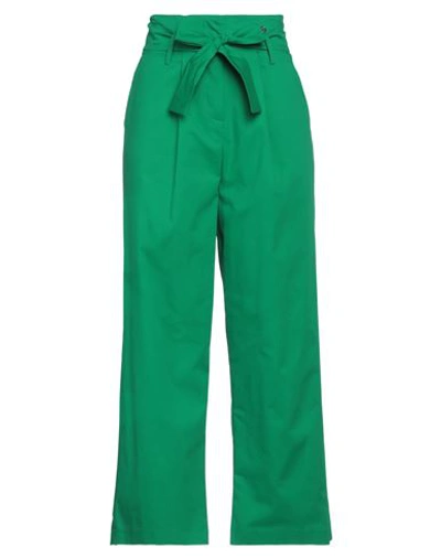Shop Le Sarte Del Sole Woman Pants Green Size 4 Cotton, Polyamide, Elastane