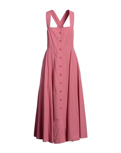 Shop Ottod'ame Woman Maxi Dress Pastel Pink Size 8 Cotton