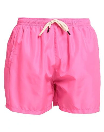 Shop Matinee Matineé Man Swim Trunks Fuchsia Size Xl Polyester In Pink
