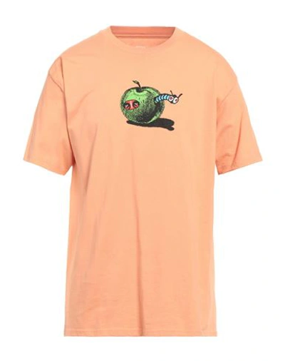 Shop Obey Man T-shirt Salmon Pink Size L Cotton