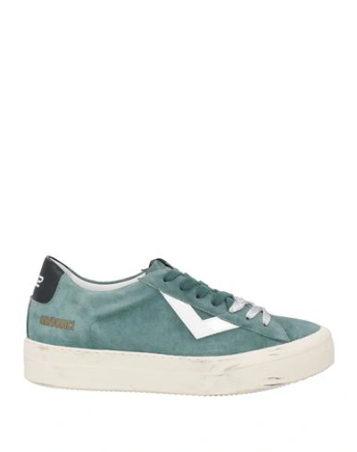 Shop 4b12 Woman Sneakers Deep Jade Size 7 Soft Leather In Green