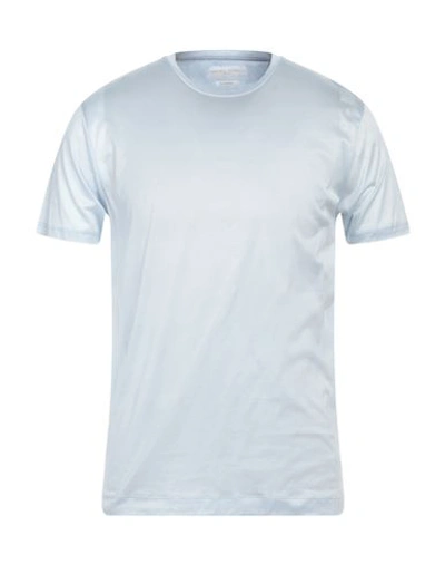 Shop Daniele Fiesoli Man T-shirt Sky Blue Size L Cotton