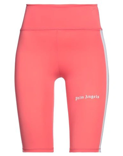 Shop Palm Angels Woman Leggings Coral Size M Polyamide, Elastane, Polyester In Red