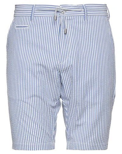 Shop Panama Man Shorts & Bermuda Shorts Azure Size 42 Cotton In Blue