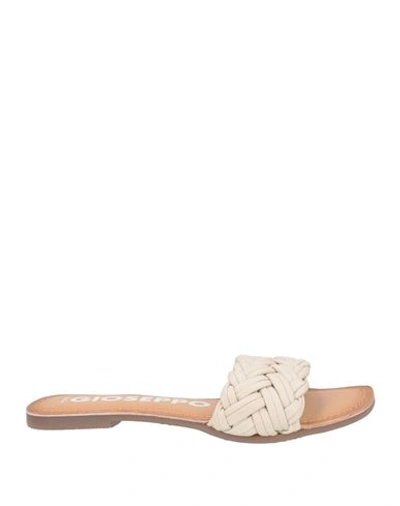 Shop Gioseppo Woman Sandals Off White Size 6.5 Leather