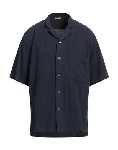 Shop Barena Venezia Barena Man Shirt Navy Blue Size 40 Cotton