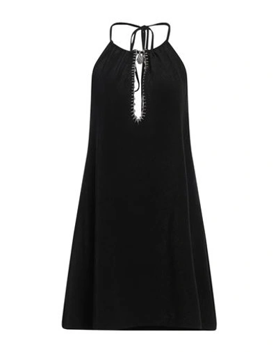 Shop Valery Woman Mini Dress Black Size 4 Polyamide, Elastane