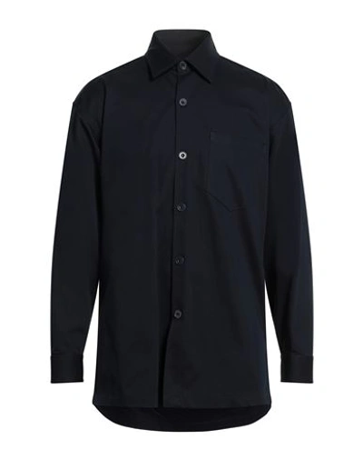 Shop Ami Alexandre Mattiussi Man Shirt Midnight Blue Size L Cotton