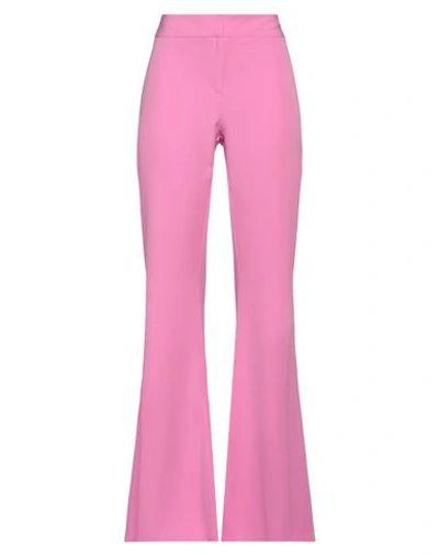 Shop Actualee Woman Pants Pink Size 4 Polyester, Elastane