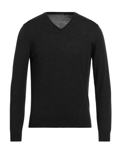 Shop Raf Moore Man Sweater Lead Size 44 Wool In Grey