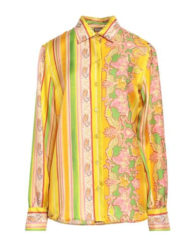 Shop Maliparmi Malìparmi Woman Shirt Yellow Size 8 Silk