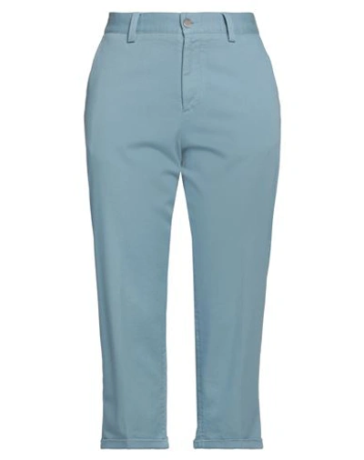 Pt Torino Woman Pants Light Blue Size 30 Cotton, Elastomultiester, Elastane In Blue
