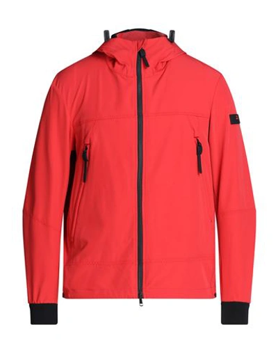Peuterey Man Jacket Red Size S Polyamide, Polyester, Elastane In Red