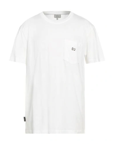 Shop Woolrich Man T-shirt White Size Xxl Cotton