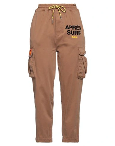 Après Surf Woman Pants Brown Size M Cotton In Brown