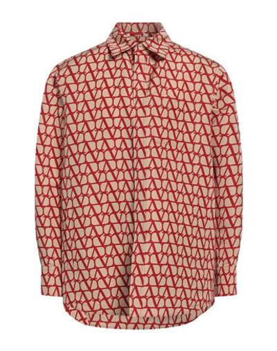 Shop Valentino Garavani Man Shirt Beige Size 40 Silk