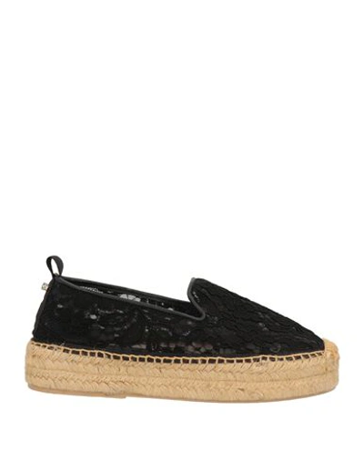 Baldinini Woman Espadrilles Black Size 10 Textile Fibers In Black