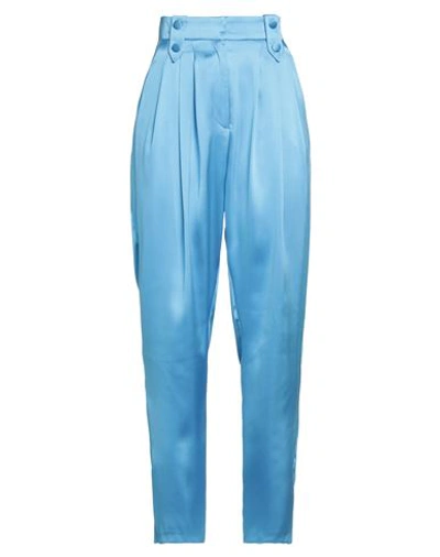 Shop Actualee Woman Pants Azure Size 8 Polyester In Blue