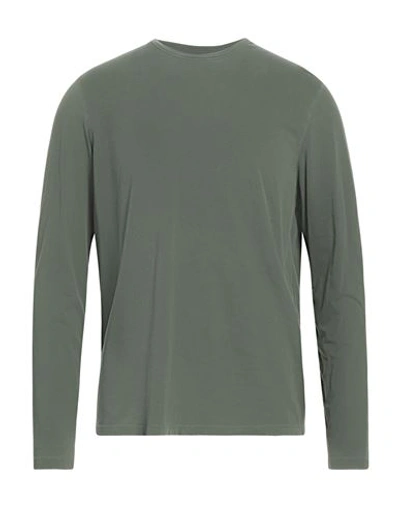 Shop Majestic Filatures Man T-shirt Military Green Size M Cotton, Elastane