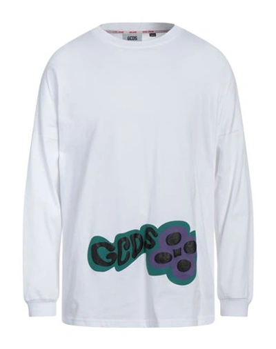 Shop Gcds Man T-shirt White Size Xxl Cotton