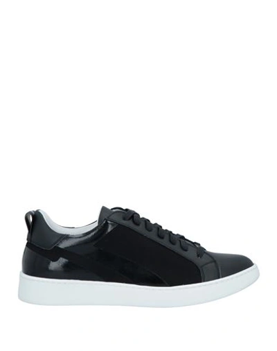 Shop Thoms Nicoll Man Sneakers Black Size 9 Soft Leather, Textile Fibers