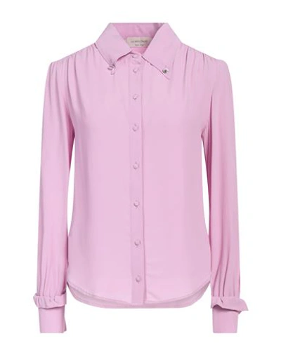 Shop Anna Molinari Woman Shirt Pink Size 4 Acetate, Silk
