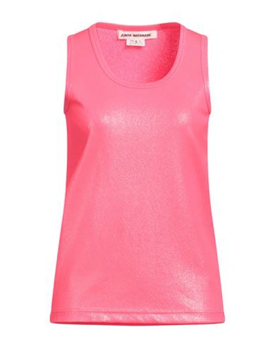 Shop Junya Watanabe Comme Des Garçons Woman Tank Top Coral Size M Polyester In Red
