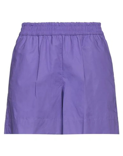 Shop P.a.r.o.s.h P. A.r. O.s. H. Woman Shorts & Bermuda Shorts Purple Size Xs Cotton