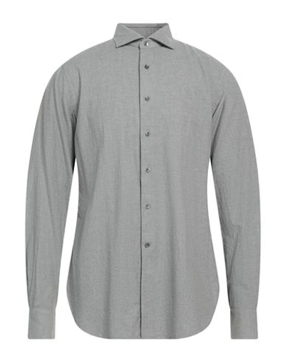 Shop Alessandro Gherardi Man Shirt Grey Size M Cotton