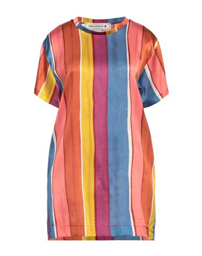 Shop Shirtaporter Woman Mini Dress Brown Size 8 Silk, Elastane