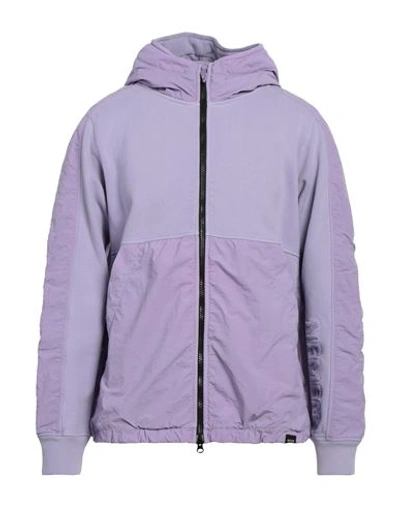Shop Nemen Man Jacket Lilac Size L Cotton, Nylon In Purple