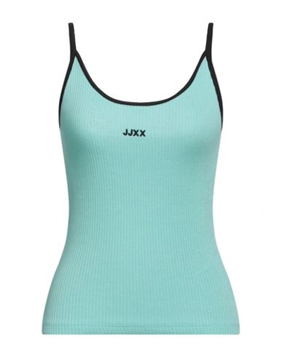 Shop Jjxx By Jack & Jones Woman Top Turquoise Size L Polyester, Viscose, Elastane In Blue