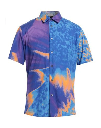 Shop Msftsrep Man Shirt Azure Size L Cotton In Blue
