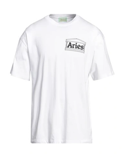 Shop Aries Man T-shirt White Size L Cotton