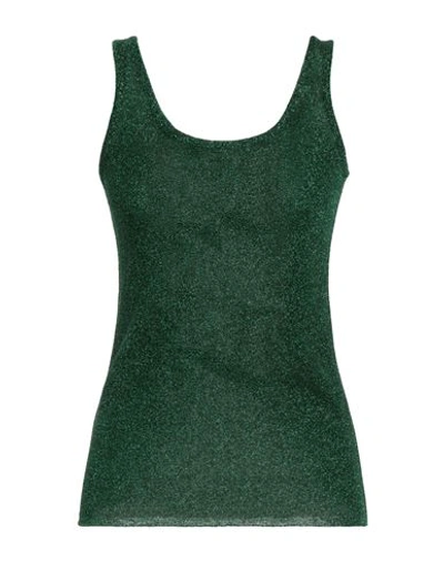 Shop Compagnia Italiana Woman Top Green Size M Polyamide, Polyester