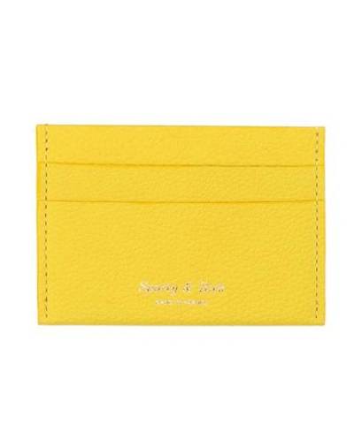 Sporty And Rich Sporty & Rich Woman Document Holder Yellow Size - Leather In Yellow