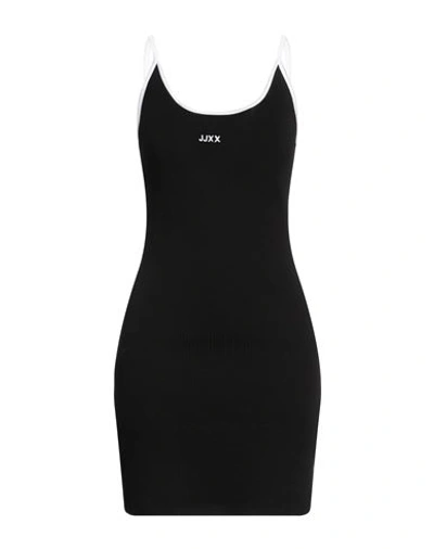 Shop Jjxx By Jack & Jones Woman Mini Dress Black Size M Polyester, Viscose, Elastane