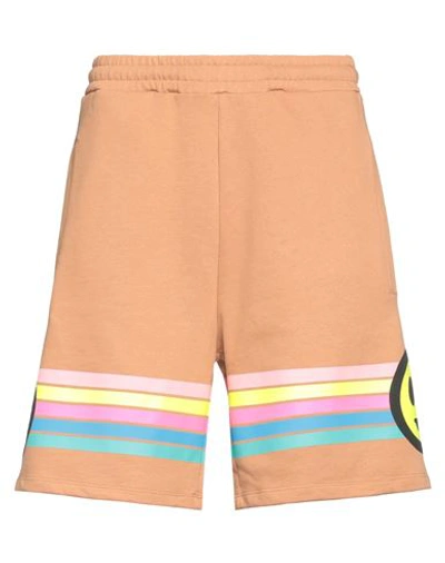 Shop Barrow Man Shorts & Bermuda Shorts Camel Size L Cotton In Beige