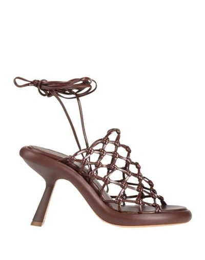 Vic Matie Vic Matiē Woman Sandals Chocolate Brown Size 8 Textile Fibers In Brown