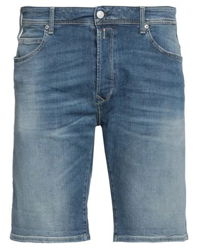Shop Replay Man Denim Shorts Blue Size 30 Cotton, Elastane